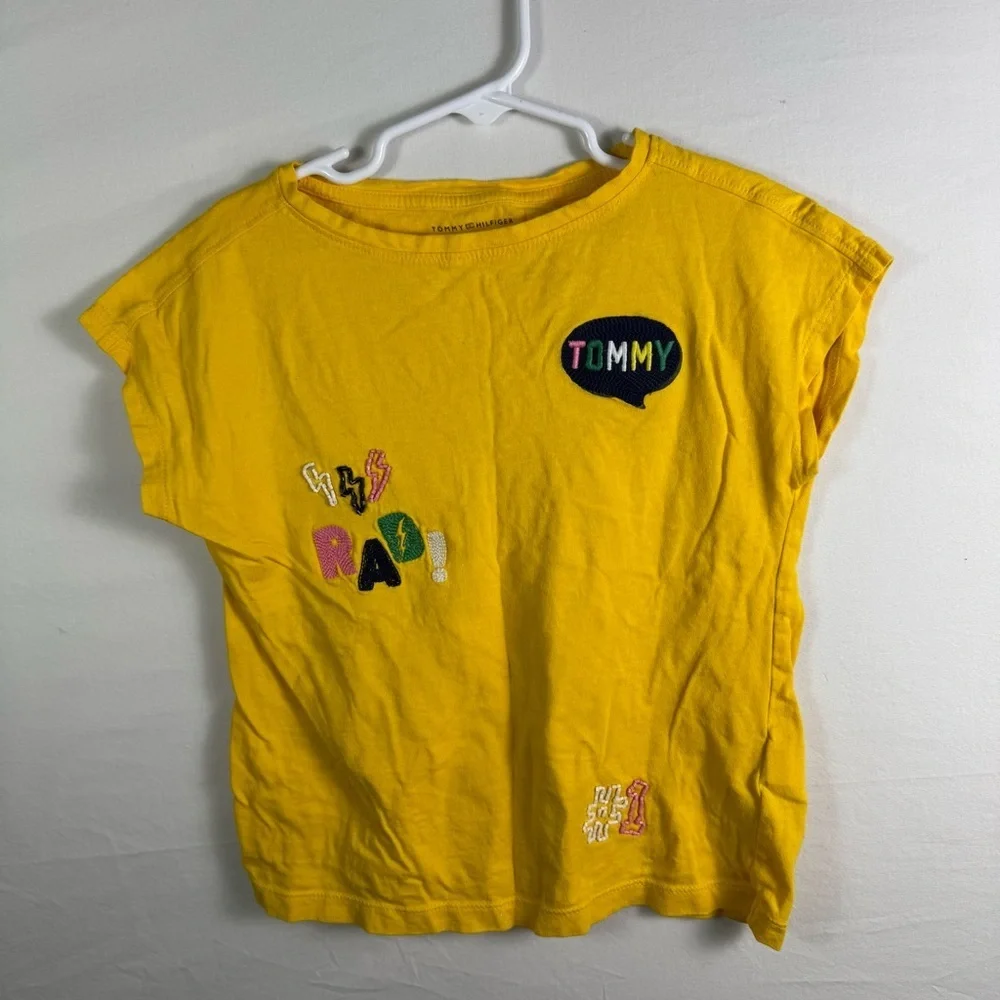 Tommy Hilfiger Yellow Short Sleeve Tee Girls Sizes S